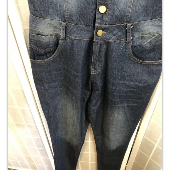 Aeropostale, Women, jumpsuits, blue, denim,SizeM.: - Picture 3 of 9